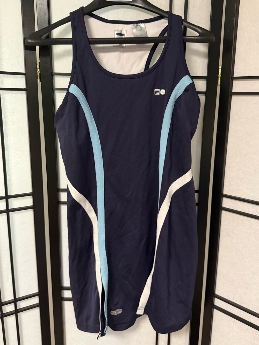Fila Sport Navy Blue & Light Blue Athletic Tennis Dress  Size Small